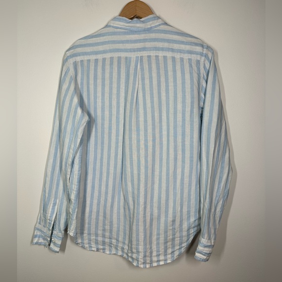 Everlane Striped 100% Linen Button Down Shirt Size 2 - Picture 5 of 5